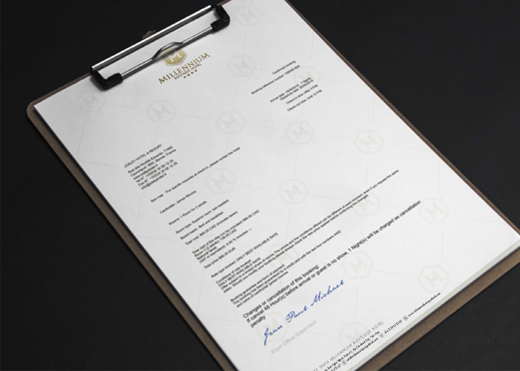 MILLENIUM - Thiết kế nhận diện thương hiệu khách sạn 4 sao Millenium Boutique Hotel